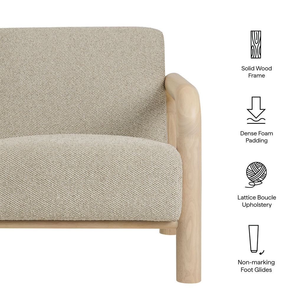 Sereno Boucle Accent Chair - Marble Oak