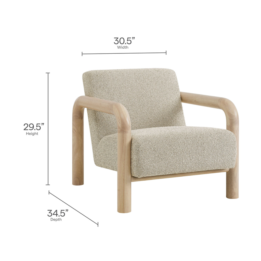 Sereno Boucle Accent Chair - Marble Oak