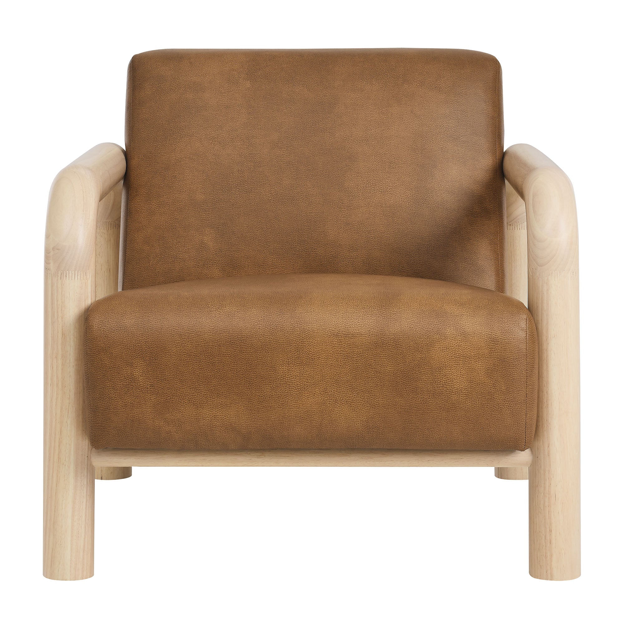 Sereno Vegan Leather Accent Chair - Canyon Oak