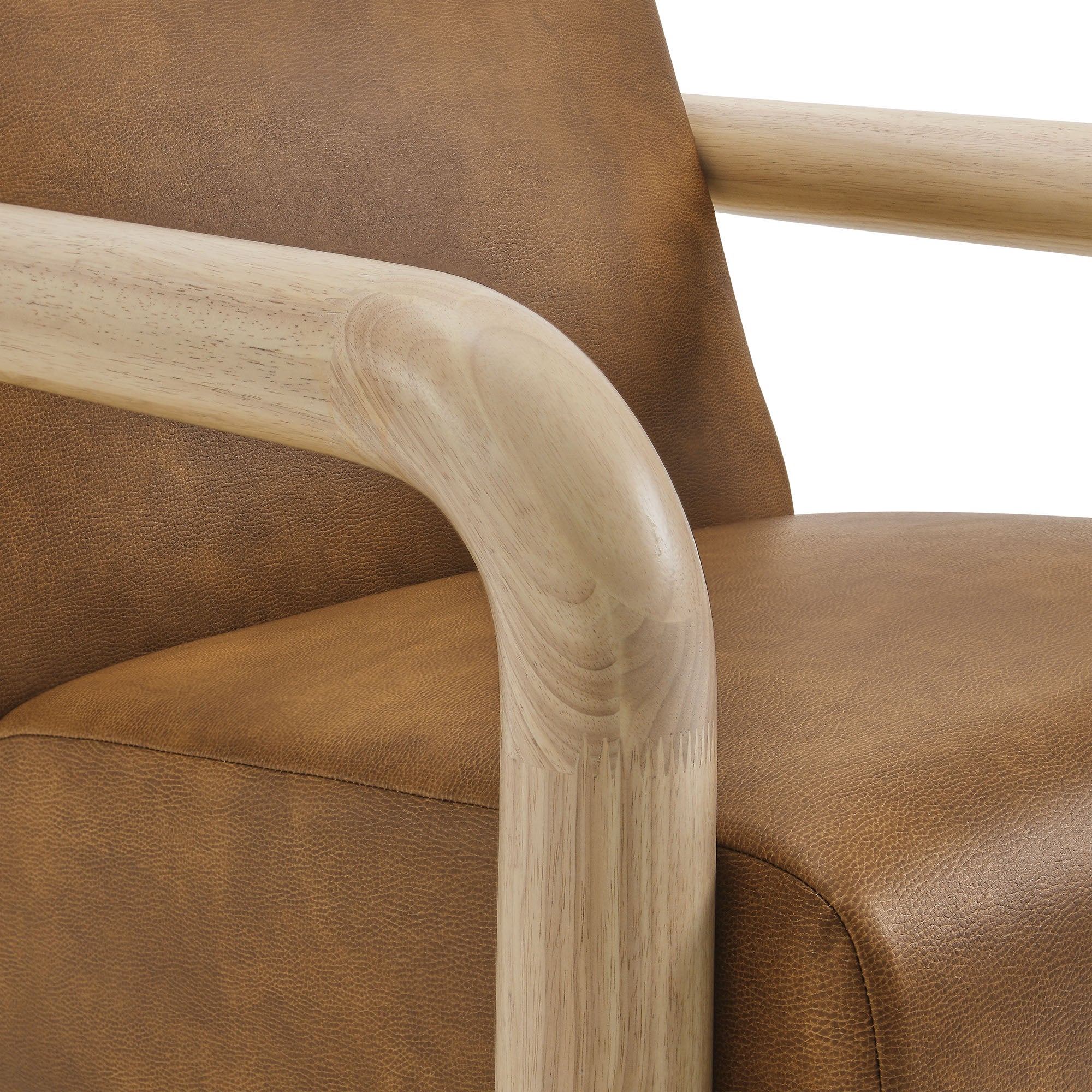Sereno Vegan Leather Accent Chair - Canyon Oak