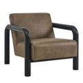 Sereno Vegan Leather Accent Chair - Mushroom Black
