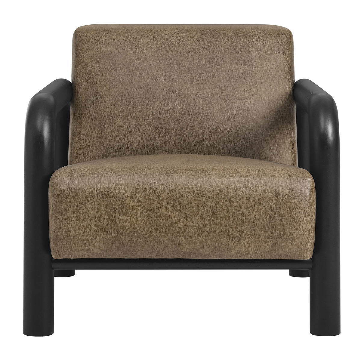 Sereno Vegan Leather Accent Chair - Mushroom Black