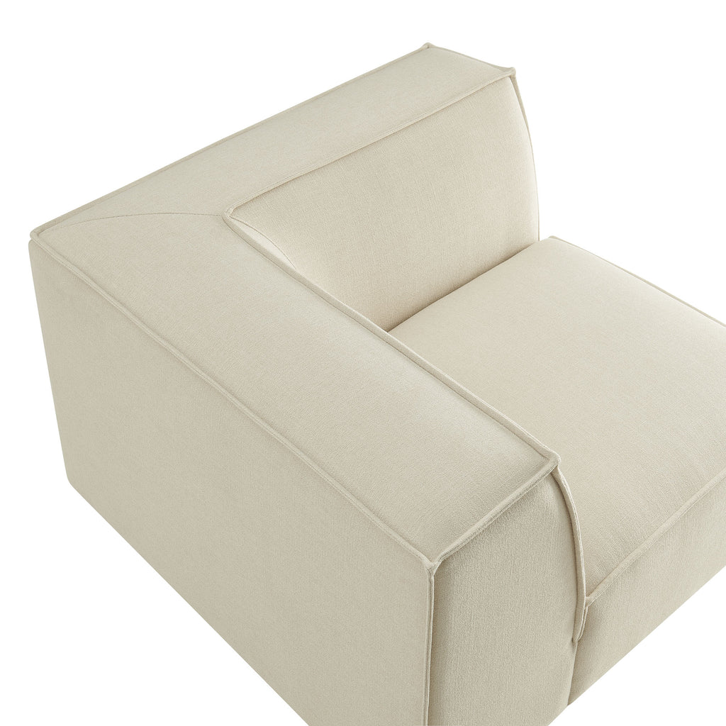 Restore Performance Fabric Upholstered Modular Corner Chair - Ecru