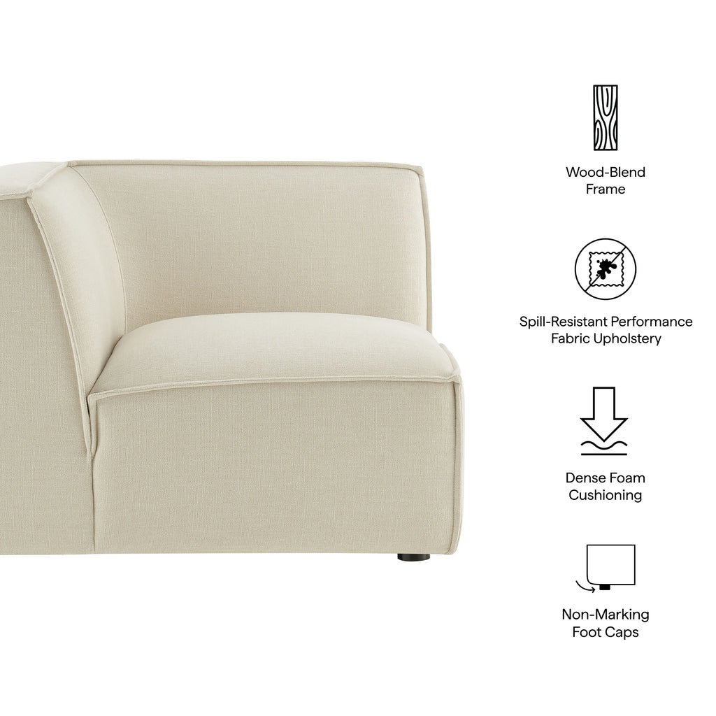 Restore Performance Fabric Upholstered Modular Corner Chair - Ecru