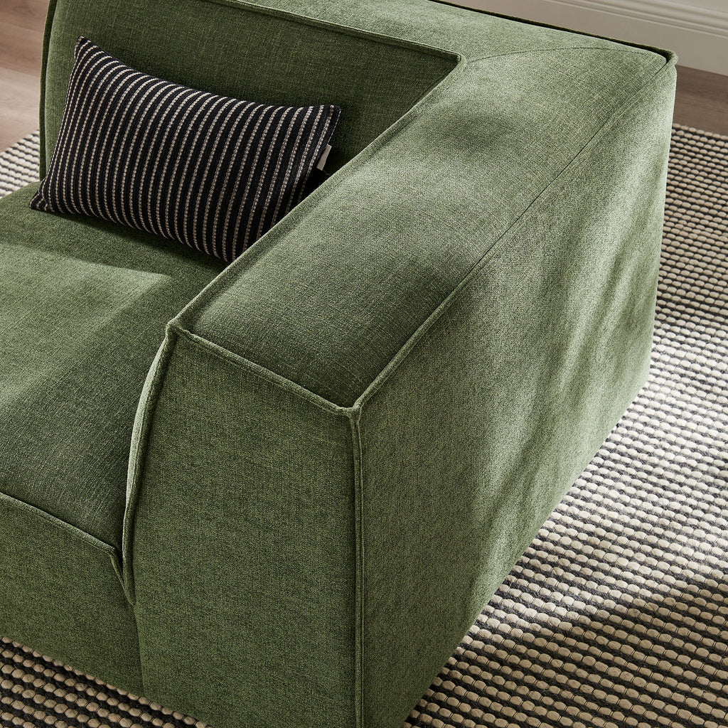 Restore Performance Fabric Upholstered Modular Corner Chair - Foliage