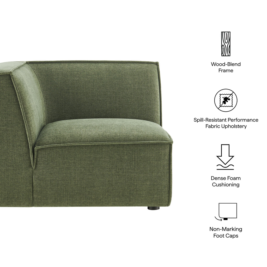 Restore Performance Fabric Upholstered Modular Corner Chair - Foliage