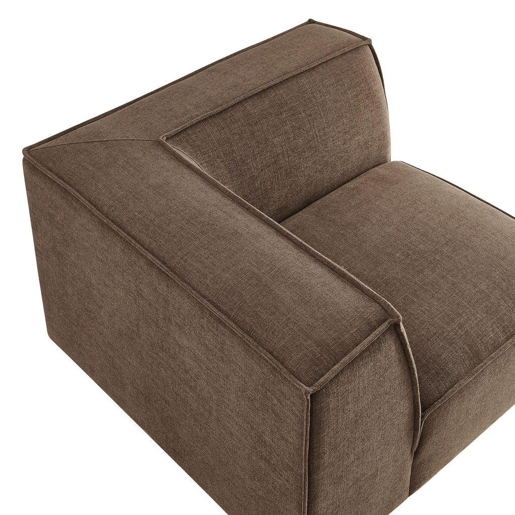 Restore Performance Fabric Upholstered Modular Corner Chair - Mocha