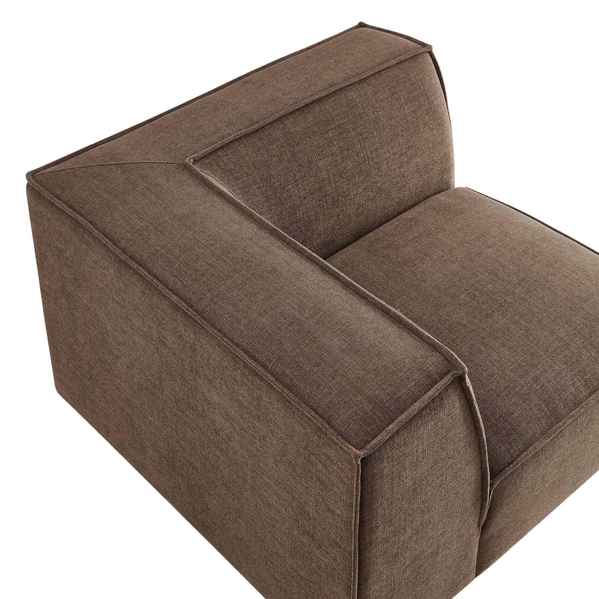 Restore Performance Fabric Upholstered Modular Corner Chair - Mocha