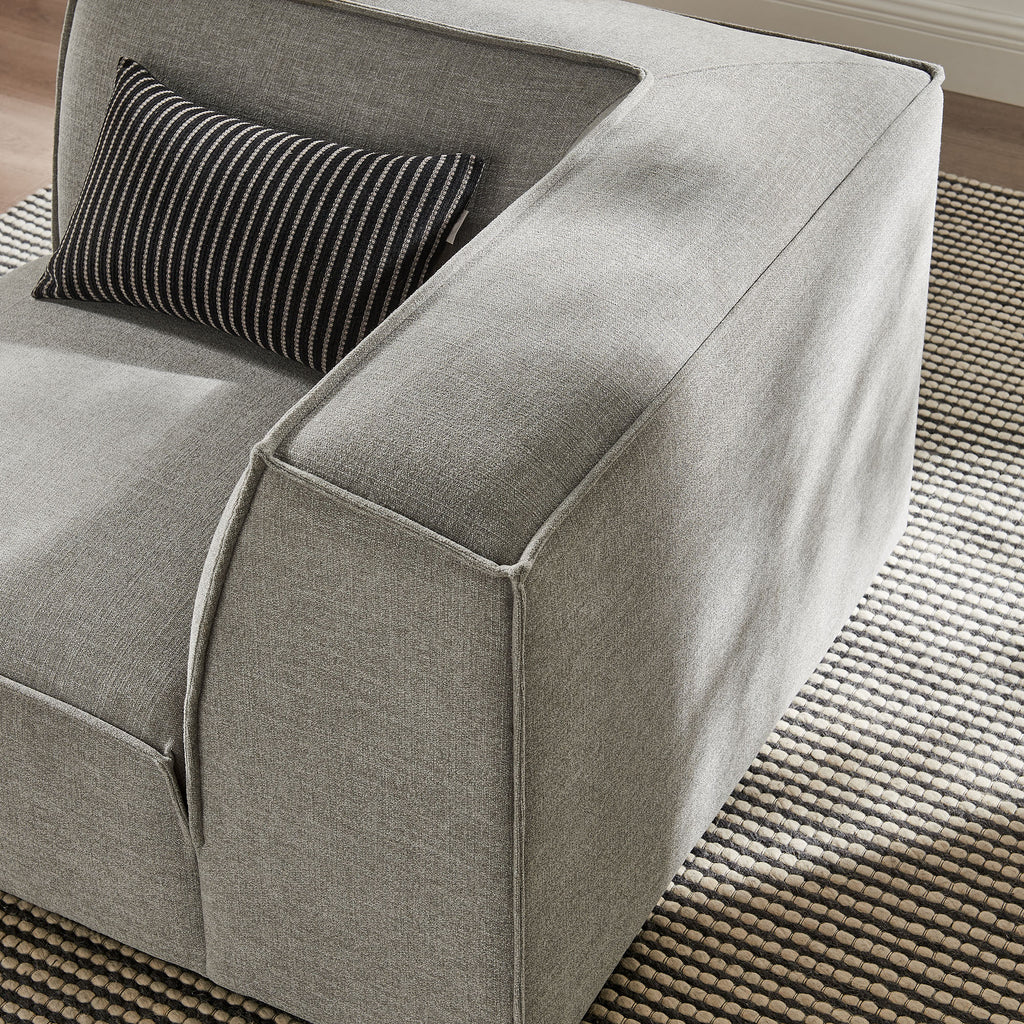 Restore Performance Fabric Upholstered Modular Corner Chair - Pewter