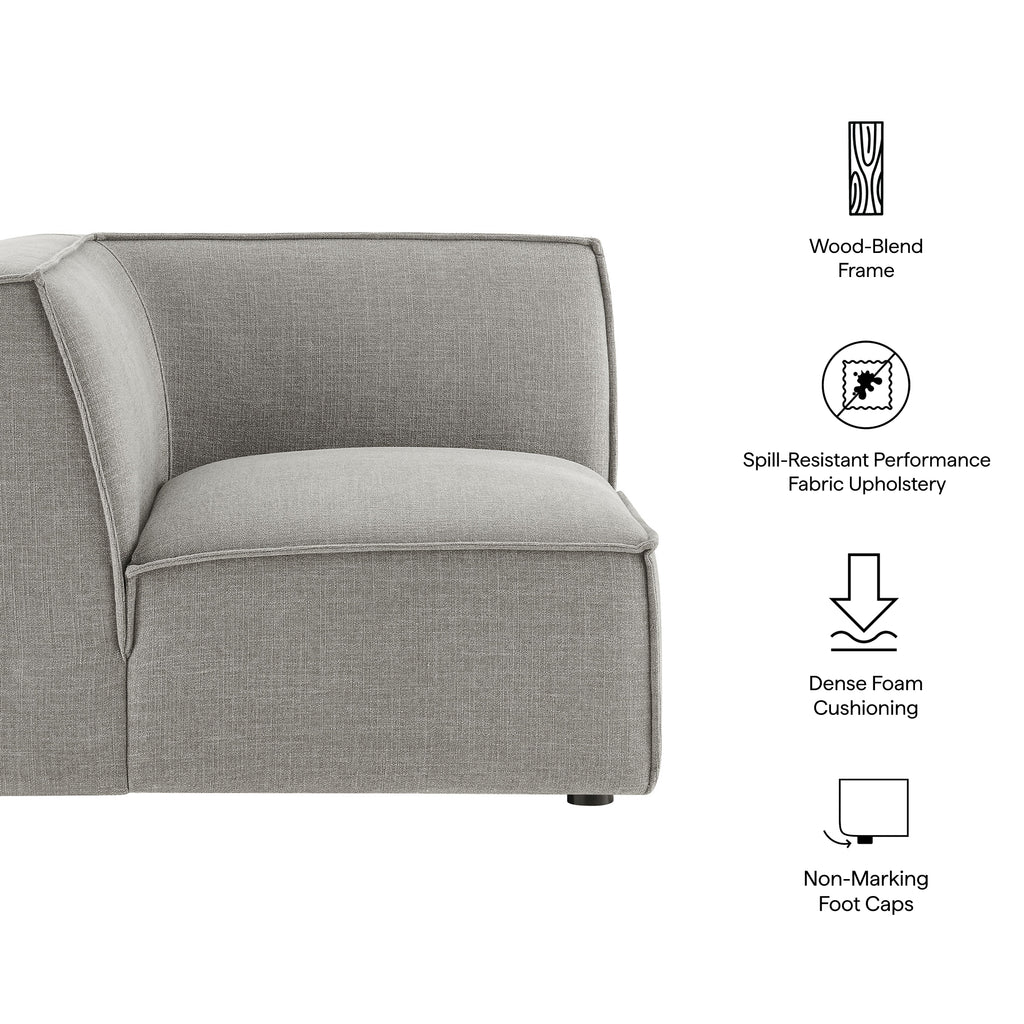 Restore Performance Fabric Upholstered Modular Corner Chair - Pewter