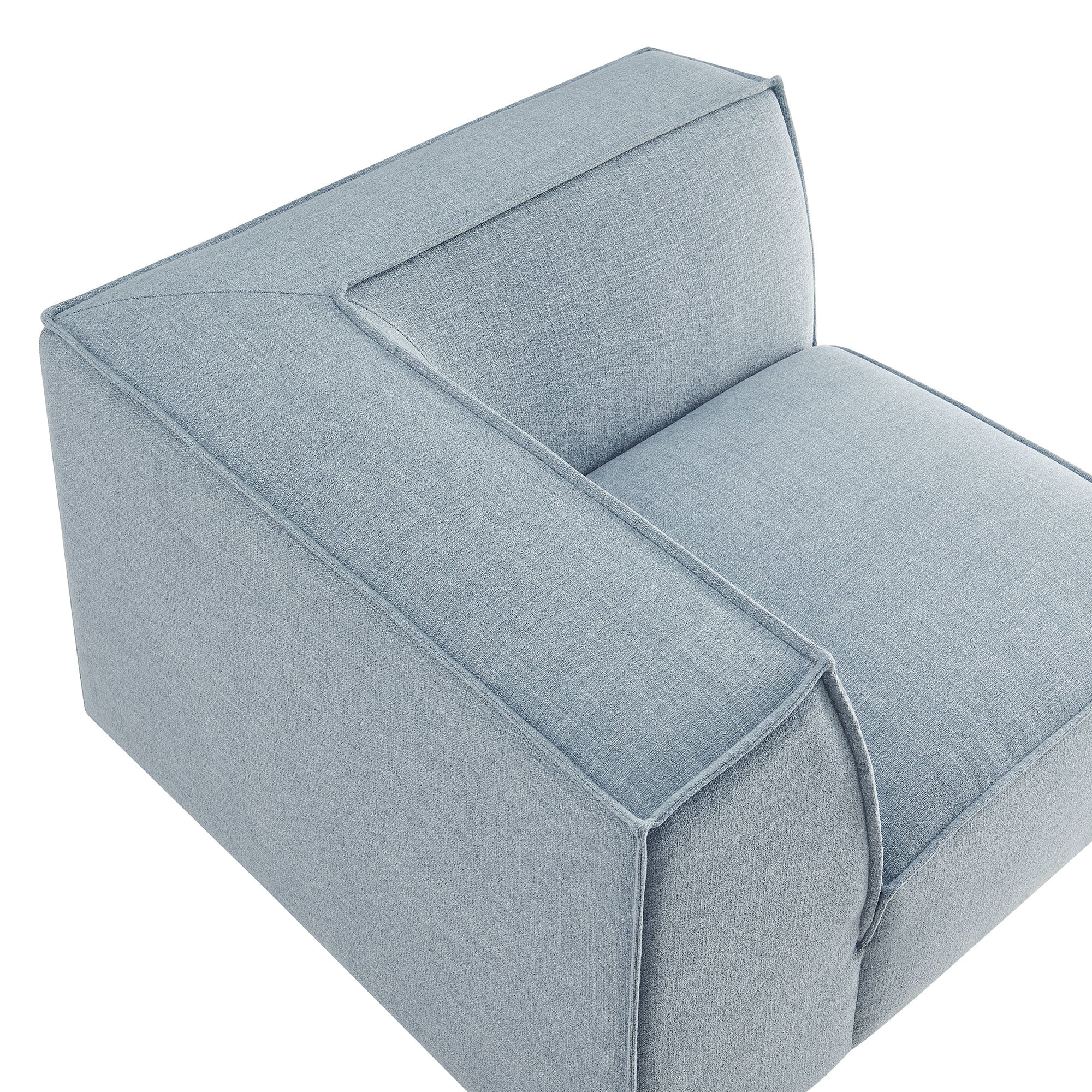 Restore Performance Fabric Upholstered Modular Corner Chair - Sky