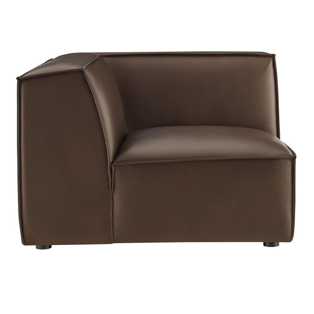 Restore Vegan Leather Modular Corner Chair - Espresso