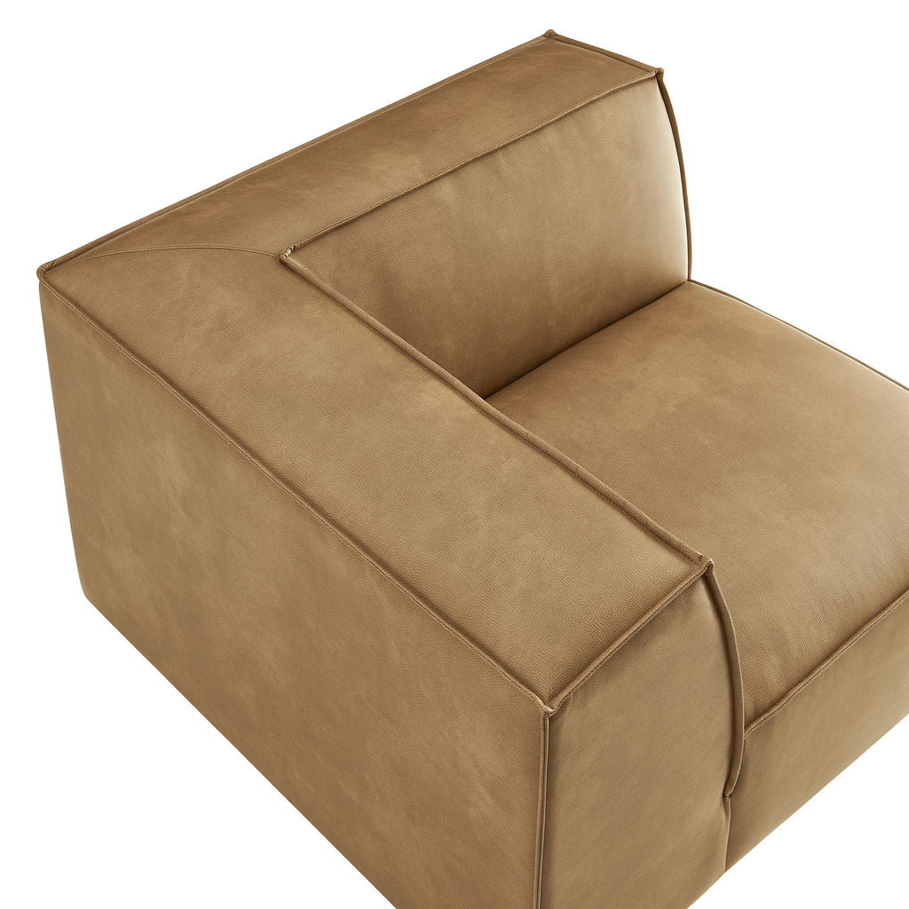 Restore Vegan Leather Modular Corner Chair - Toast