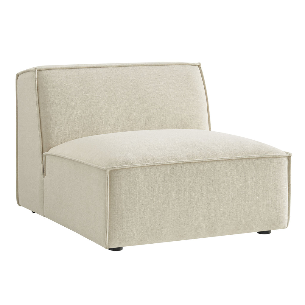 Restore Performance Fabric Upholstered Armless Modular Chair - Ecru