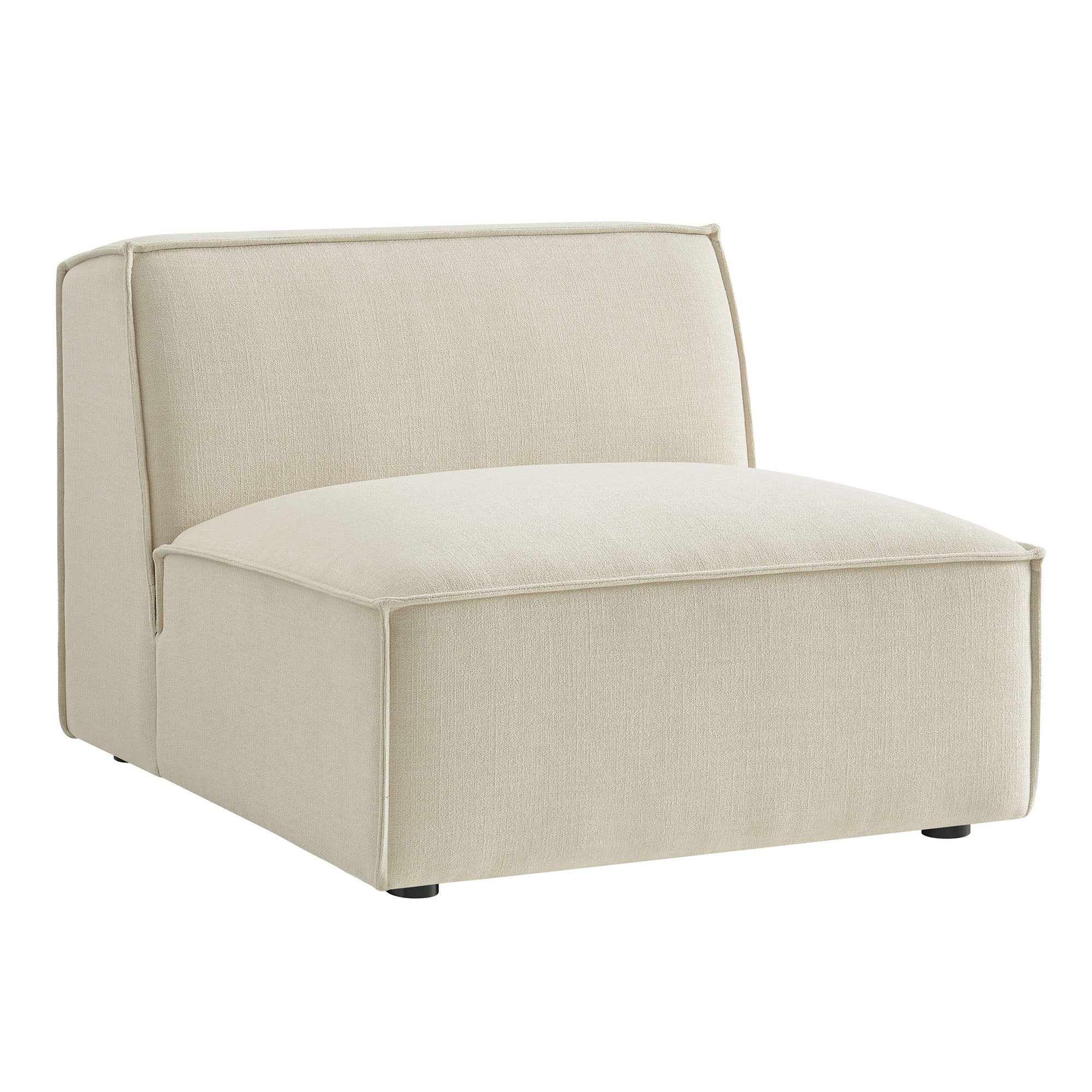 Restore Performance Fabric Upholstered Armless Modular Chair - Ecru