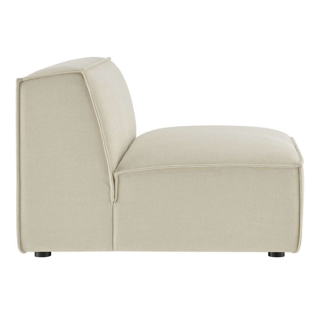 Restore Performance Fabric Upholstered Armless Modular Chair - Ecru
