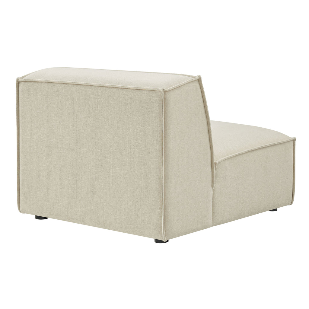 Restore Performance Fabric Upholstered Armless Modular Chair - Ecru