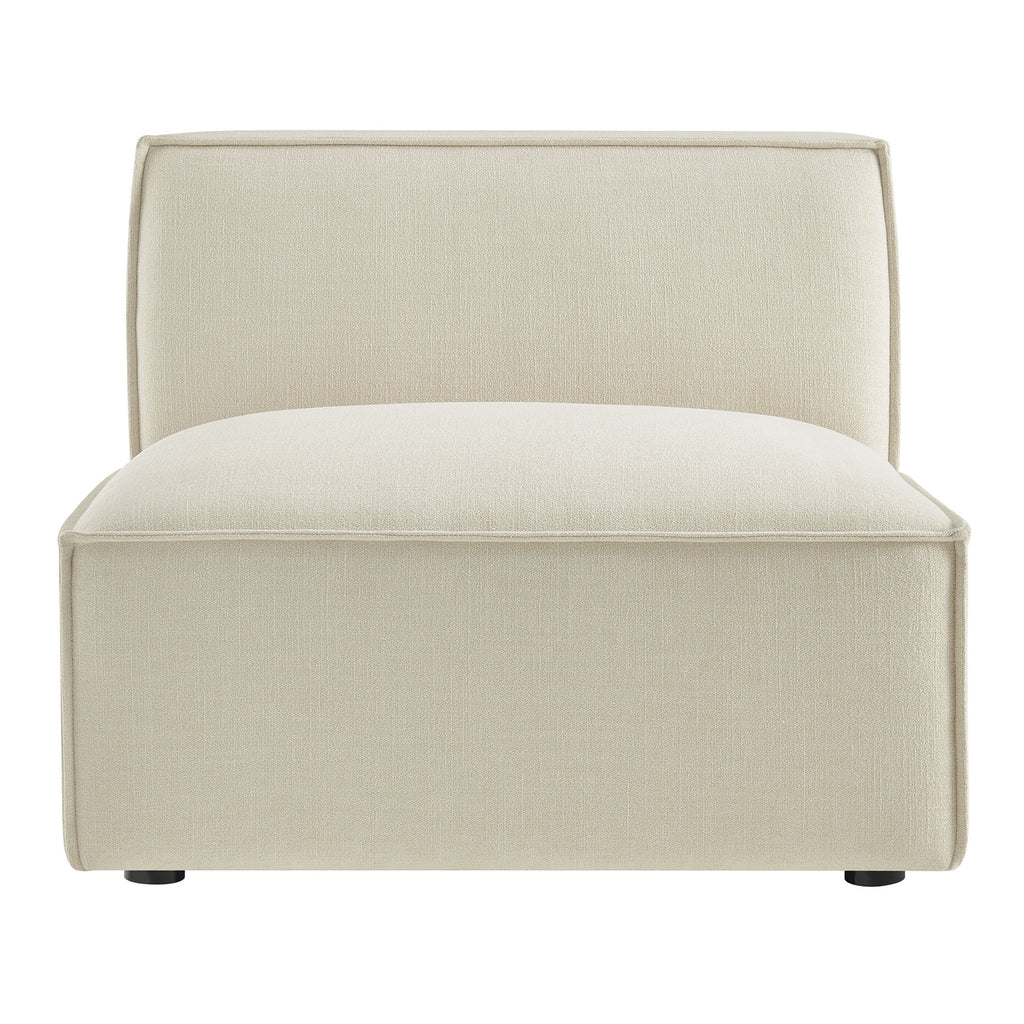 Restore Performance Fabric Upholstered Armless Modular Chair - Ecru