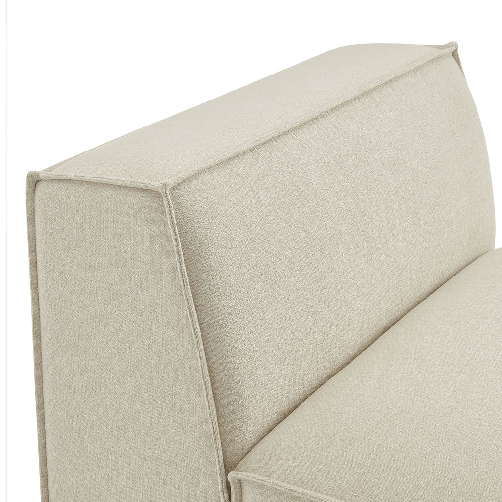 Restore Performance Fabric Upholstered Armless Modular Chair - Ecru