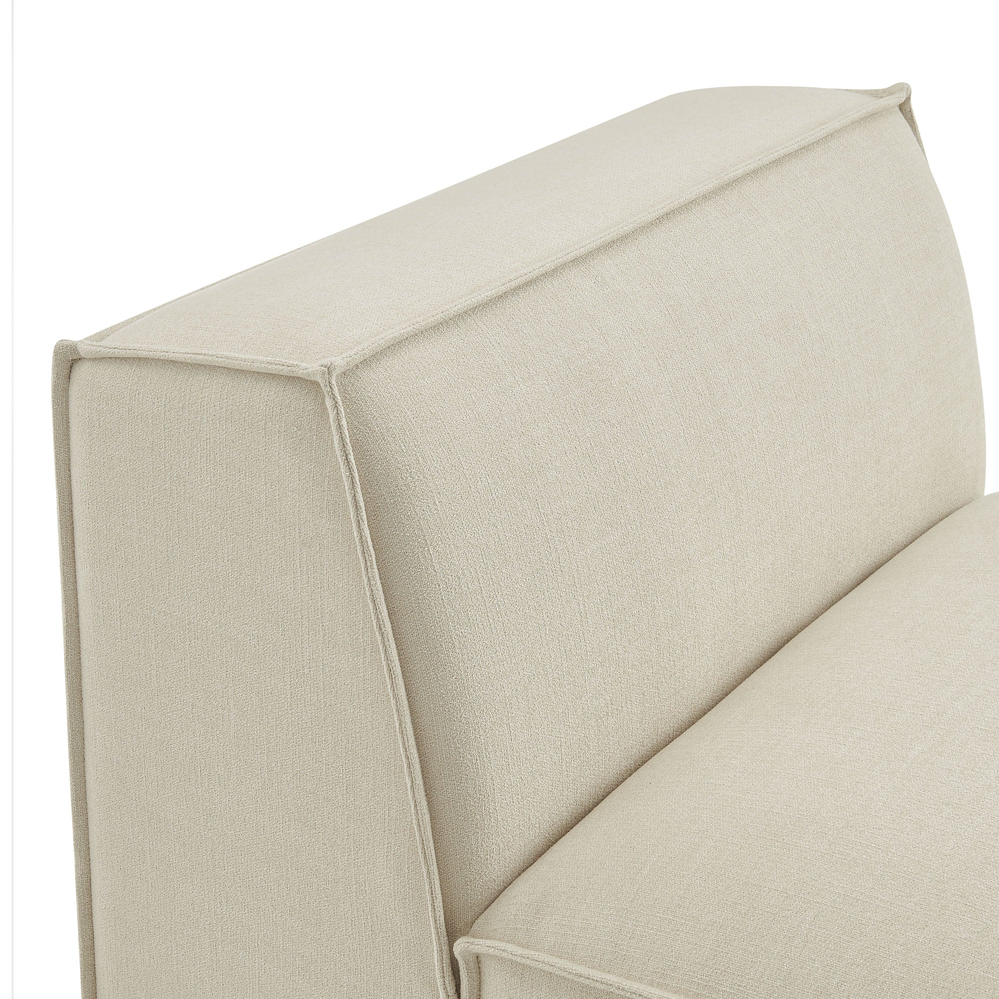 Restore Performance Fabric Upholstered Armless Modular Chair - Ecru