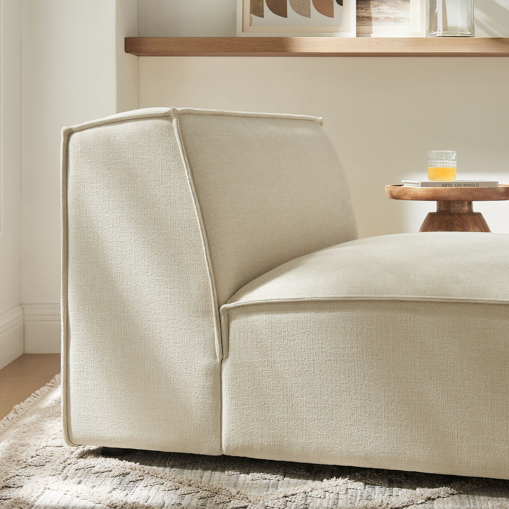 Restore Performance Fabric Upholstered Armless Modular Chair - Ecru