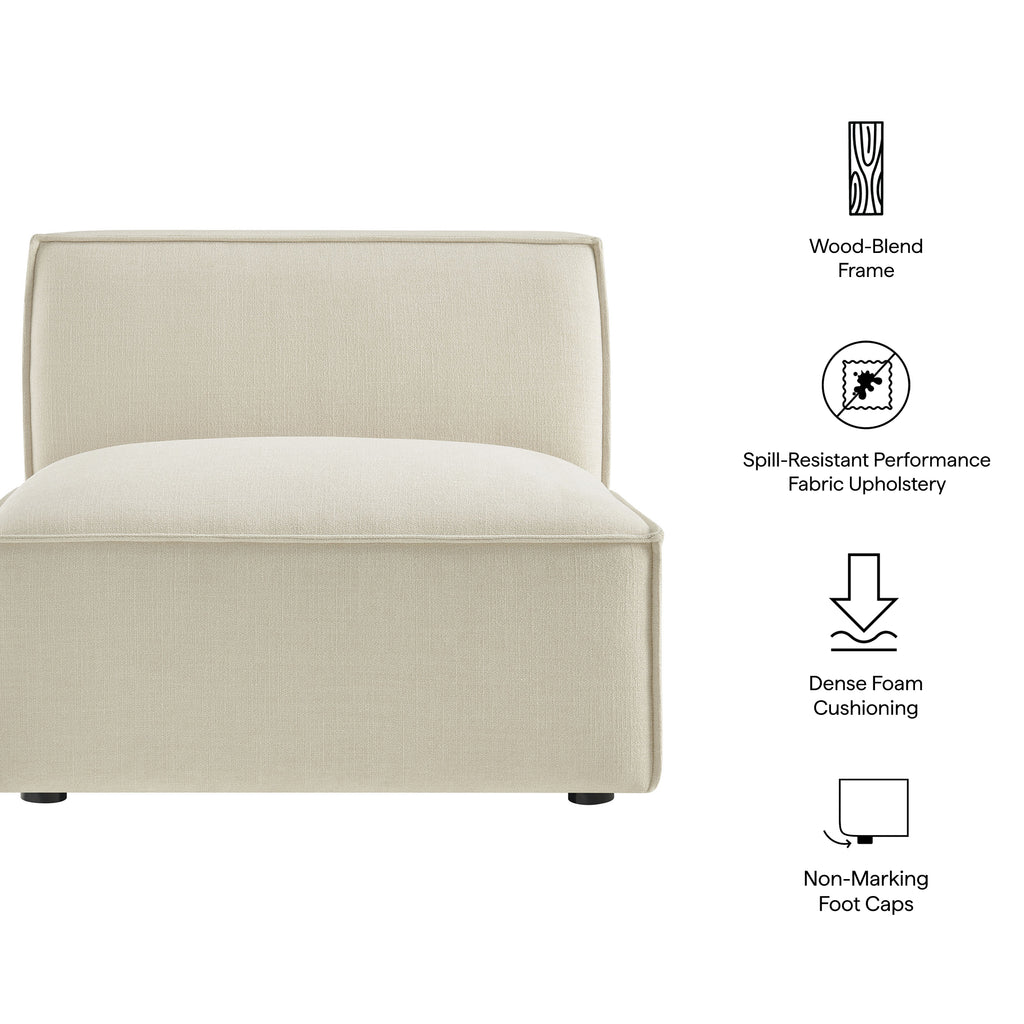 Restore Performance Fabric Upholstered Armless Modular Chair - Ecru