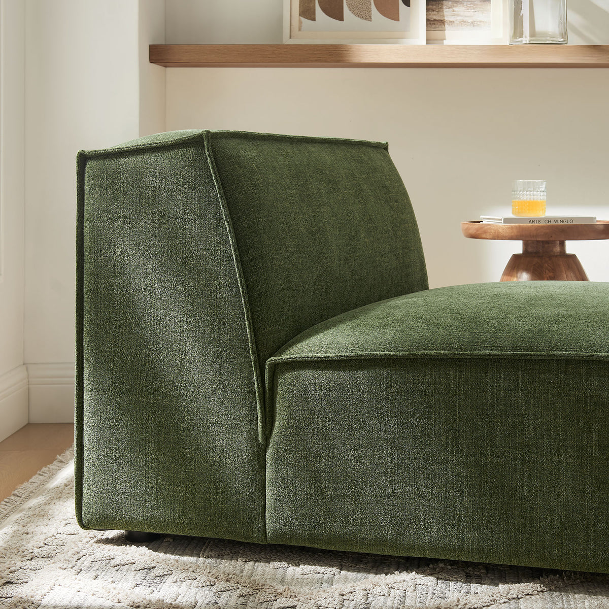 Restore Performance Fabric Upholstered Armless Modular Chair - Foliage