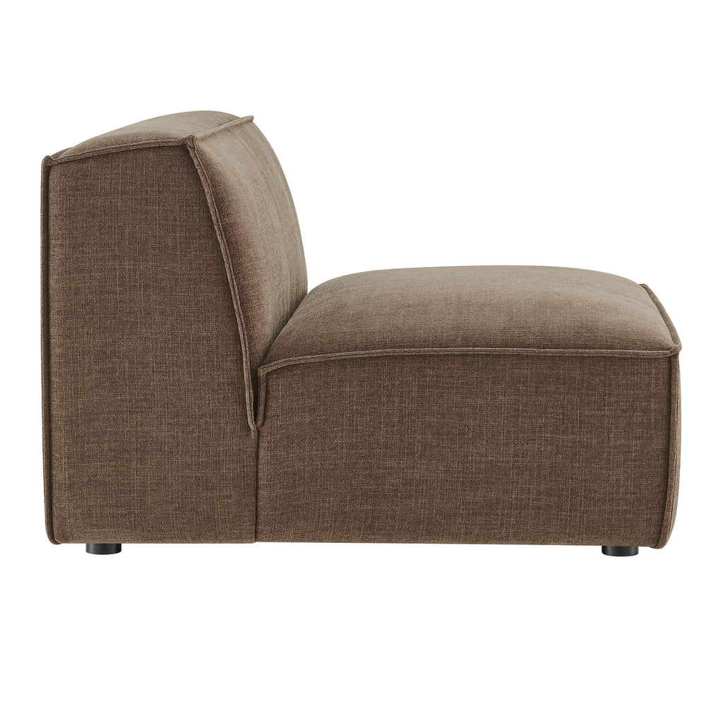 Restore Performance Fabric Upholstered Armless Modular Chair - Mocha