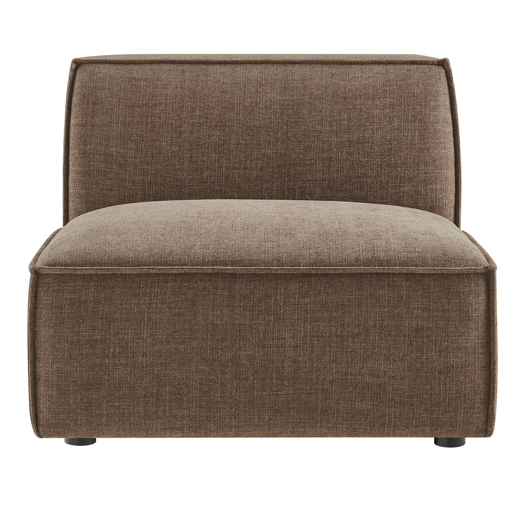 Restore Performance Fabric Upholstered Armless Modular Chair - Mocha