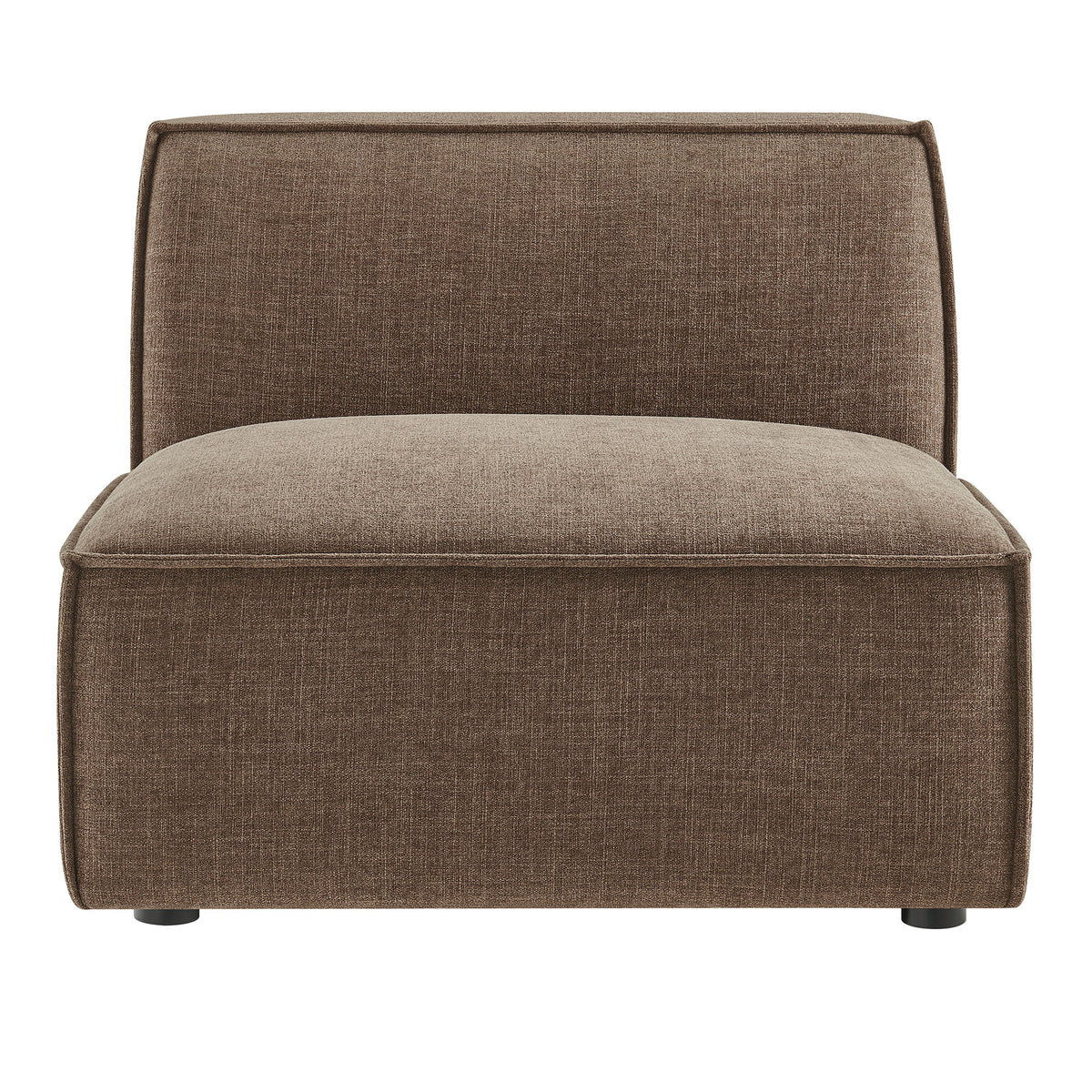 Restore Performance Fabric Upholstered Armless Modular Chair - Mocha