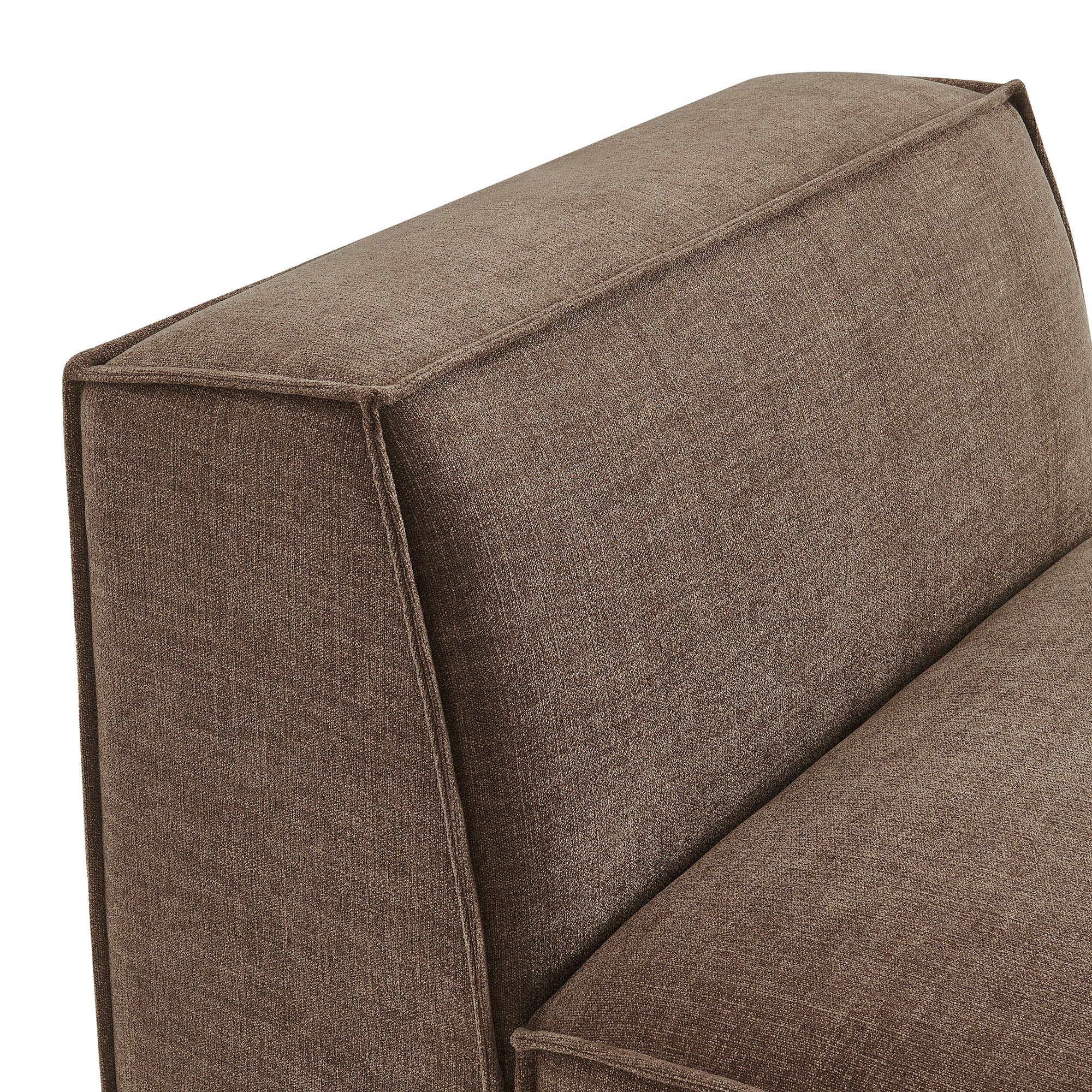 Restore Performance Fabric Upholstered Armless Modular Chair - Mocha