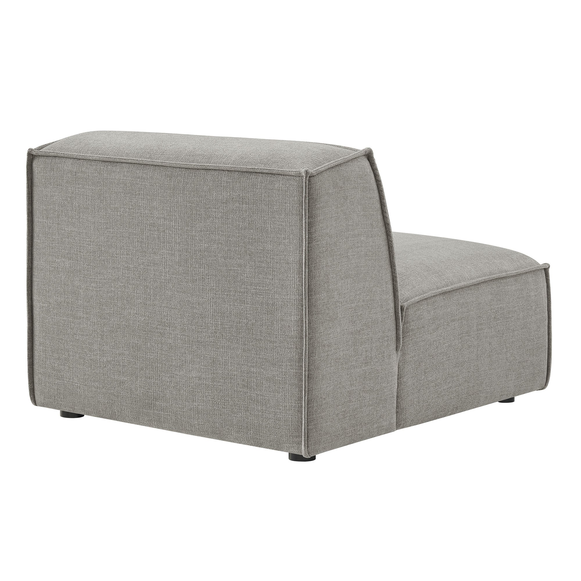 Restore Performance Fabric Upholstered Armless Modular Chair - Pewter