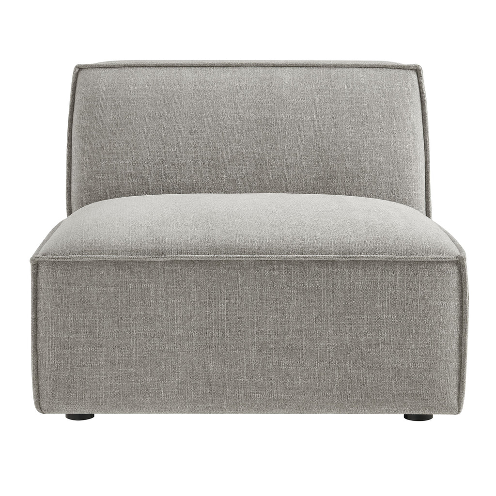 Restore Performance Fabric Upholstered Armless Modular Chair - Pewter