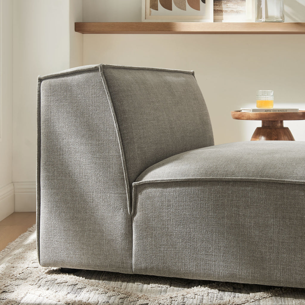 Restore Performance Fabric Upholstered Armless Modular Chair - Pewter