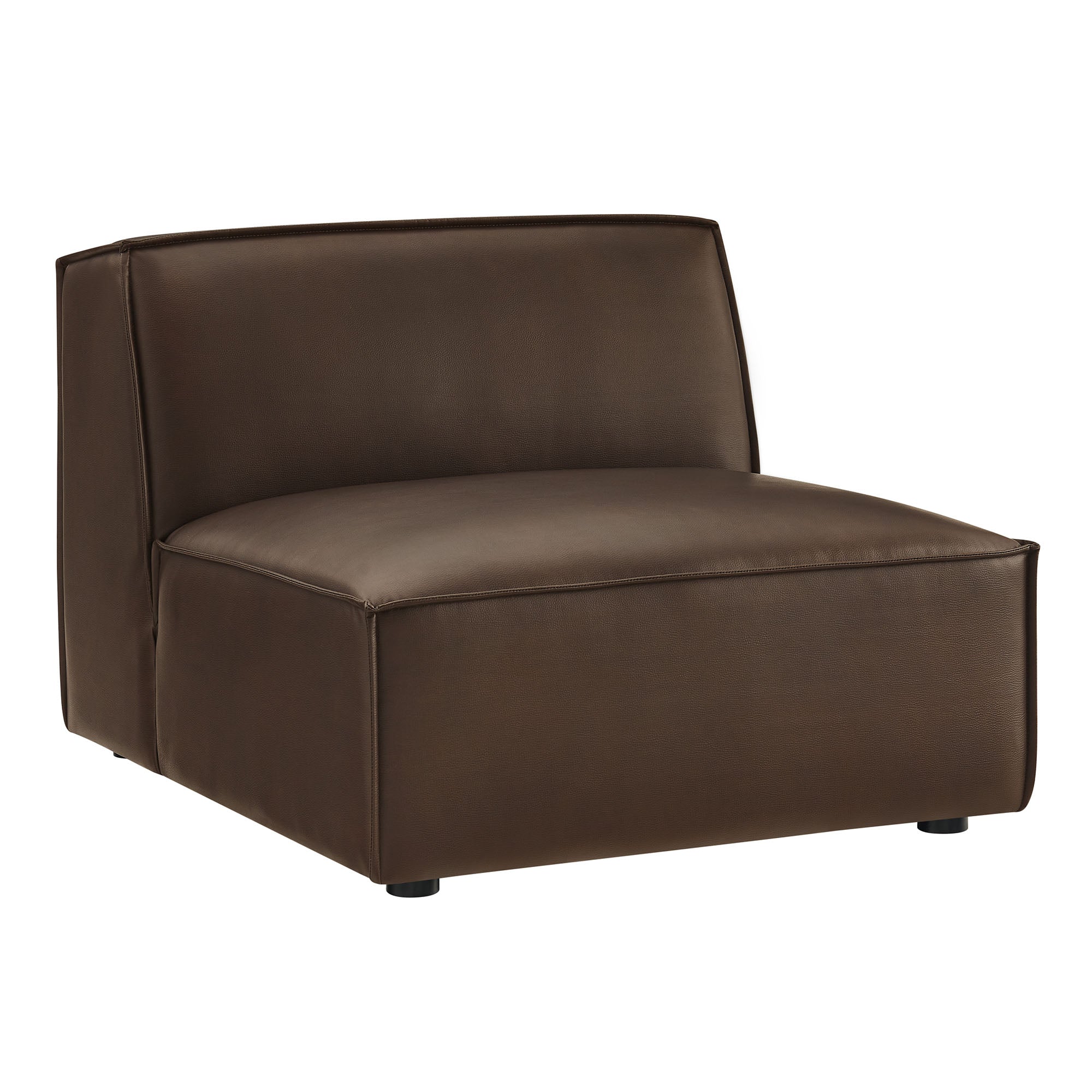 Restore Vegan Leather Armless Modular Chair - Espresso