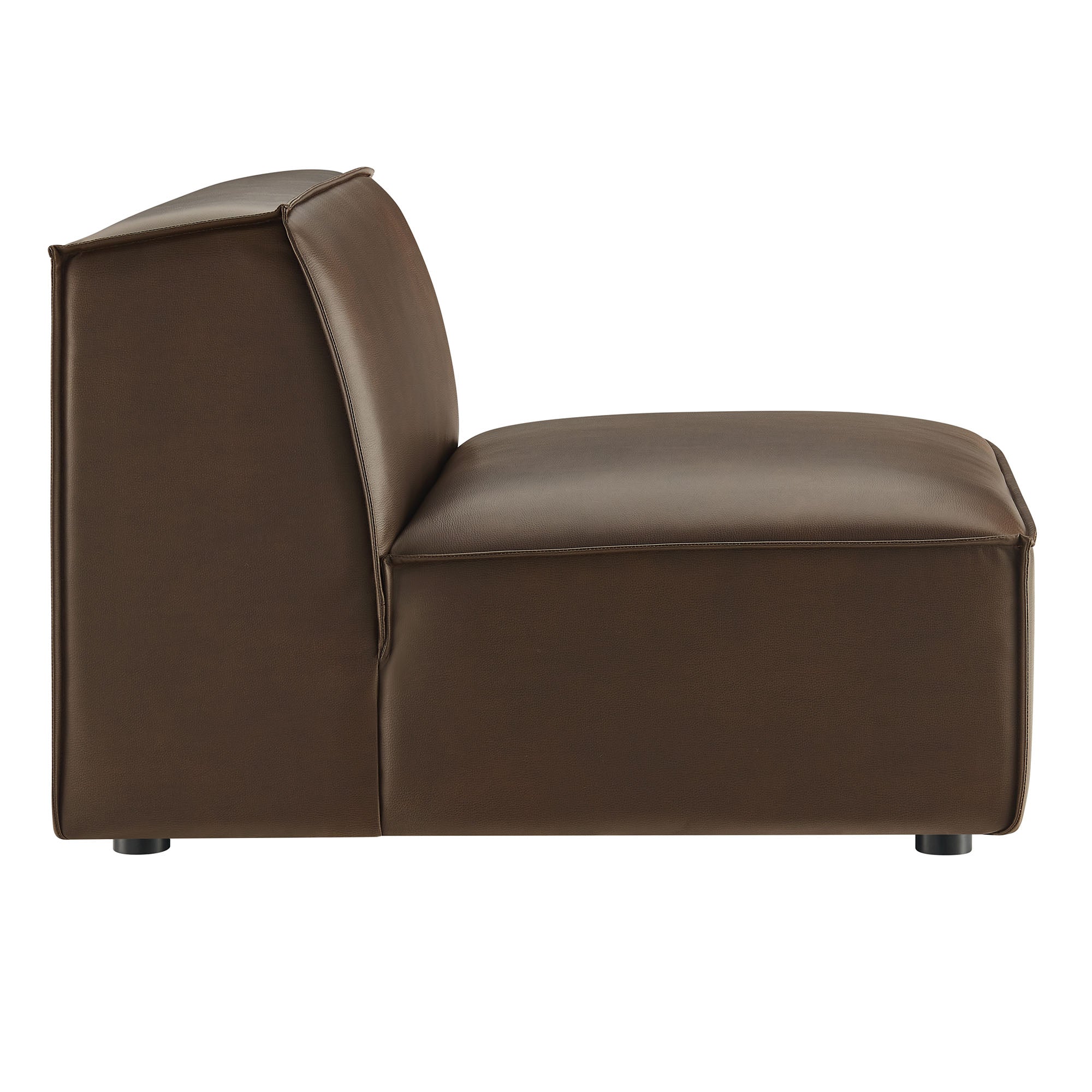 Restore Vegan Leather Armless Modular Chair - Espresso