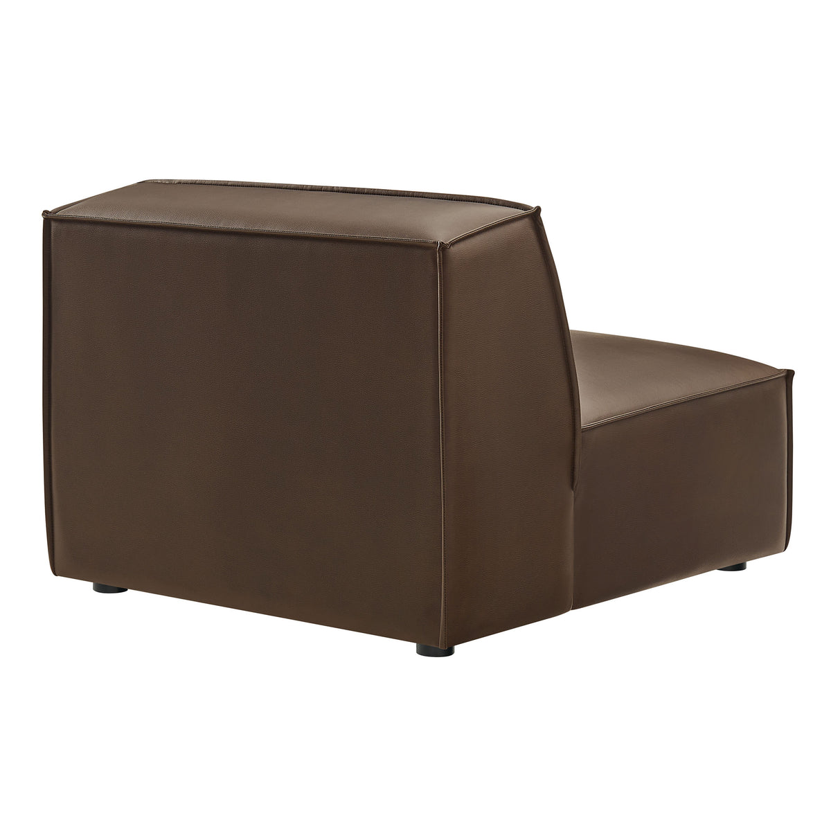 Restore Vegan Leather Armless Modular Chair - Espresso