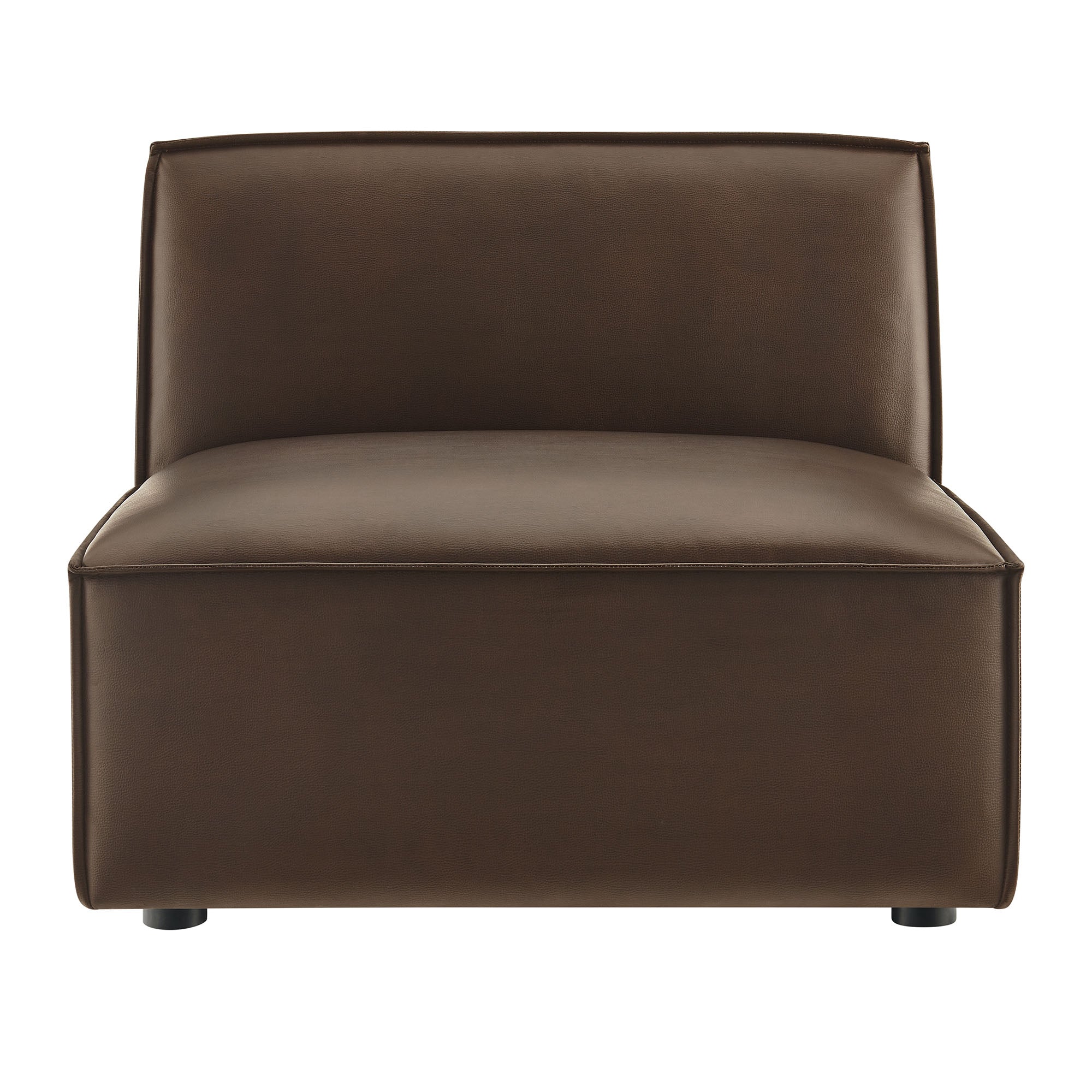 Restore Vegan Leather Armless Modular Chair - Espresso