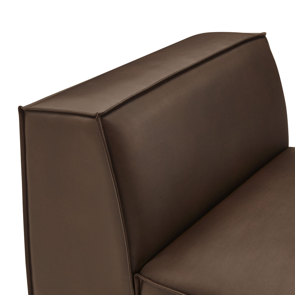 Restore Vegan Leather Armless Modular Chair - Espresso