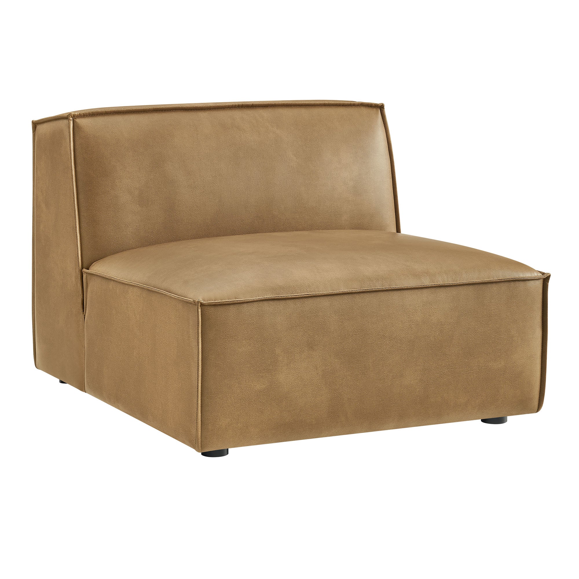 Restore Vegan Leather Armless Modular Chair - Toast