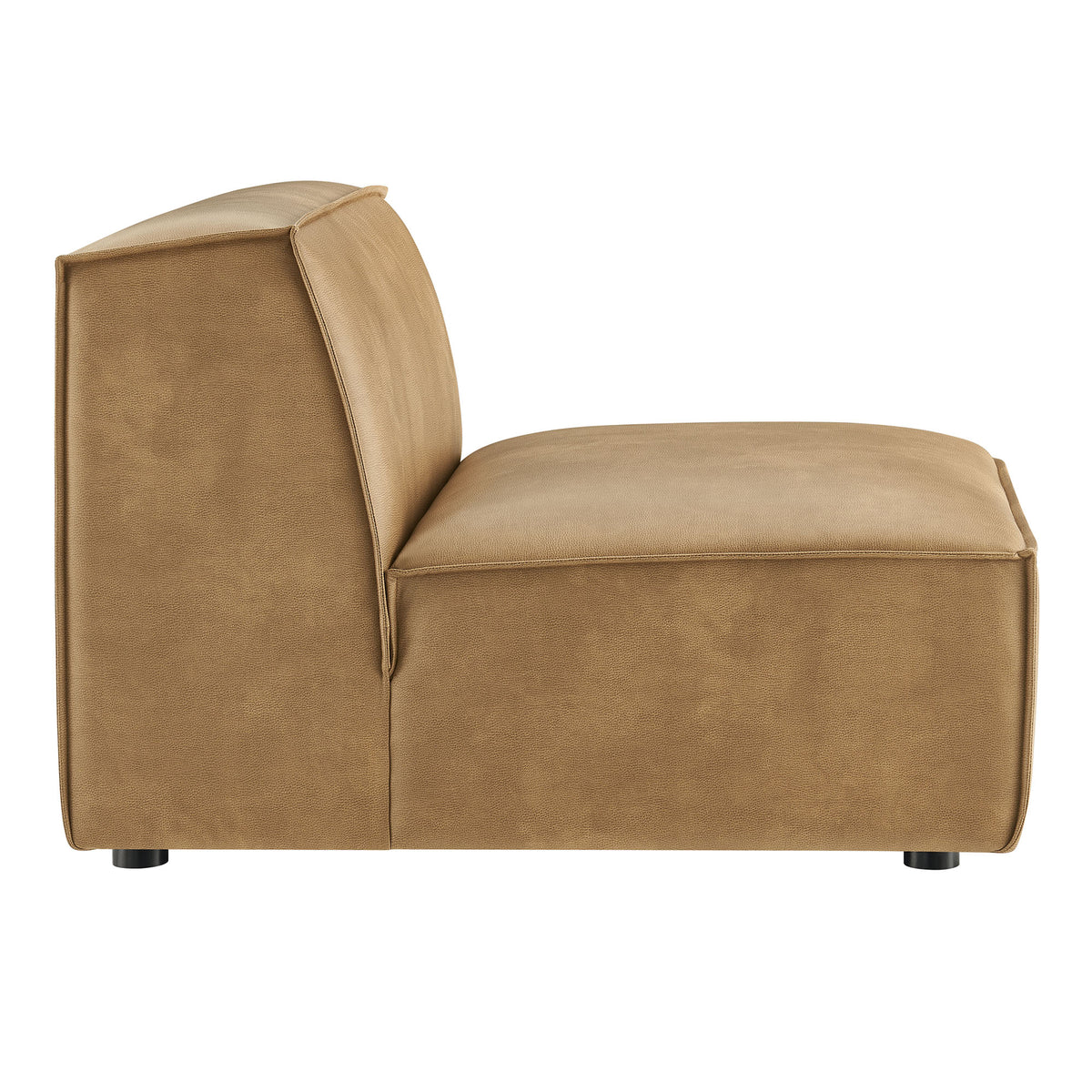 Restore Vegan Leather Armless Modular Chair - Toast