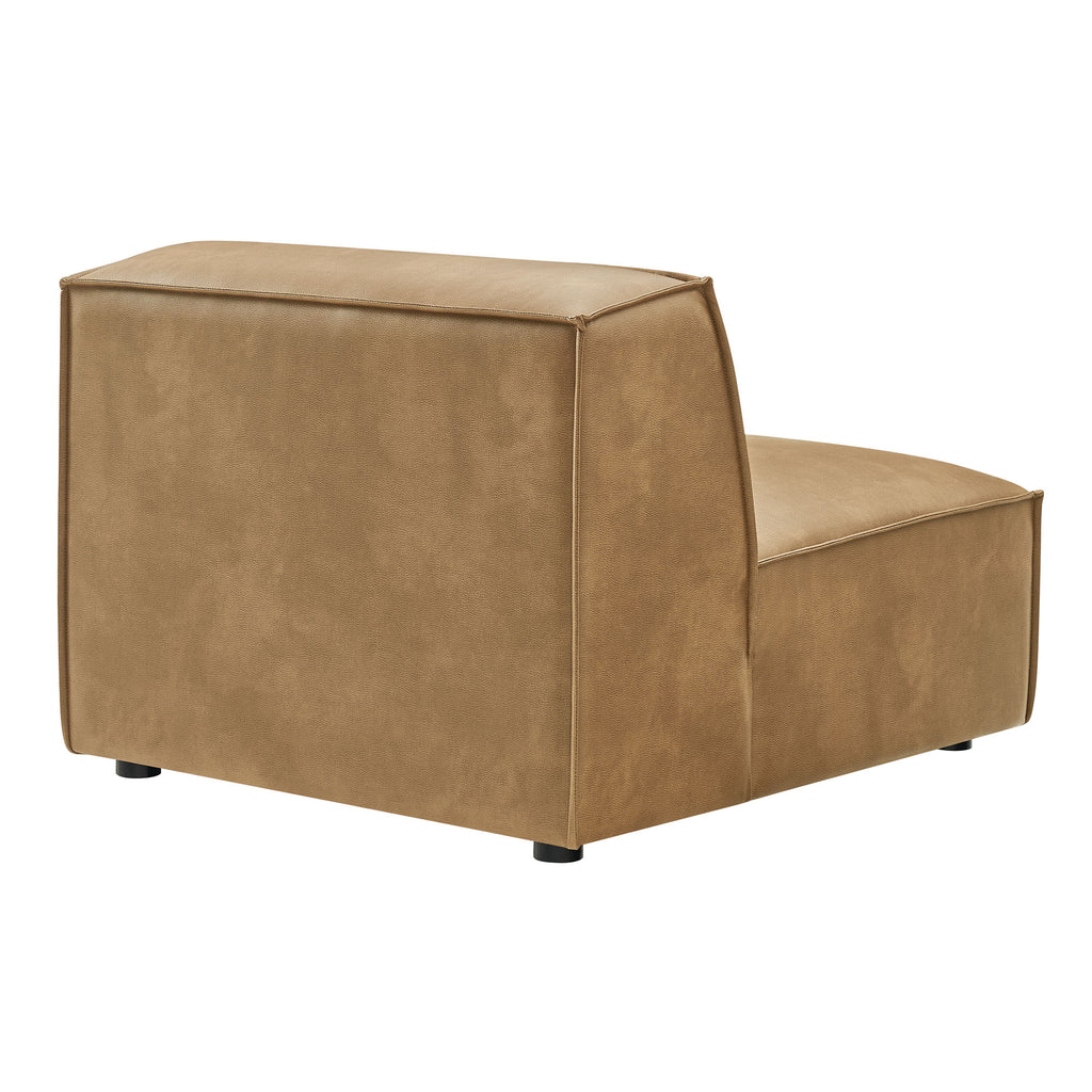 Restore Vegan Leather Armless Modular Chair - Toast