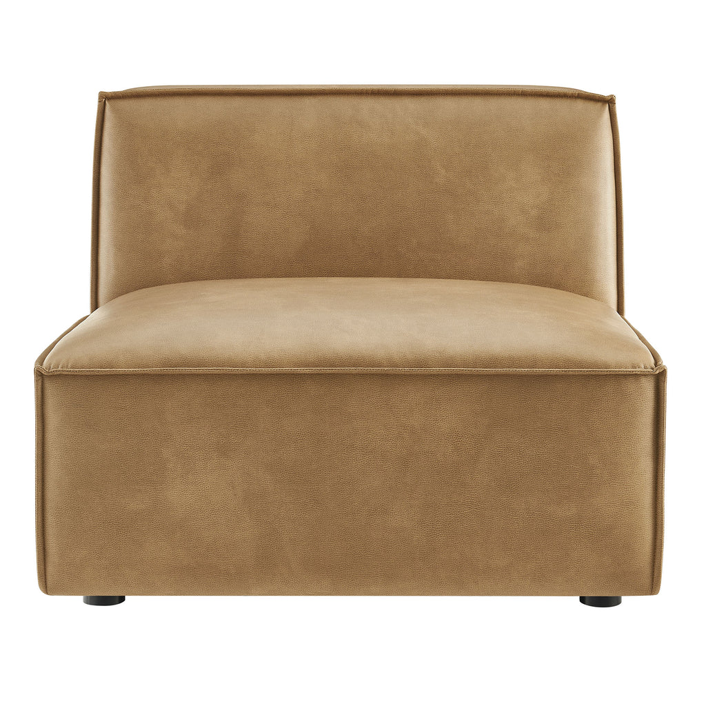 Restore Vegan Leather Armless Modular Chair - Toast