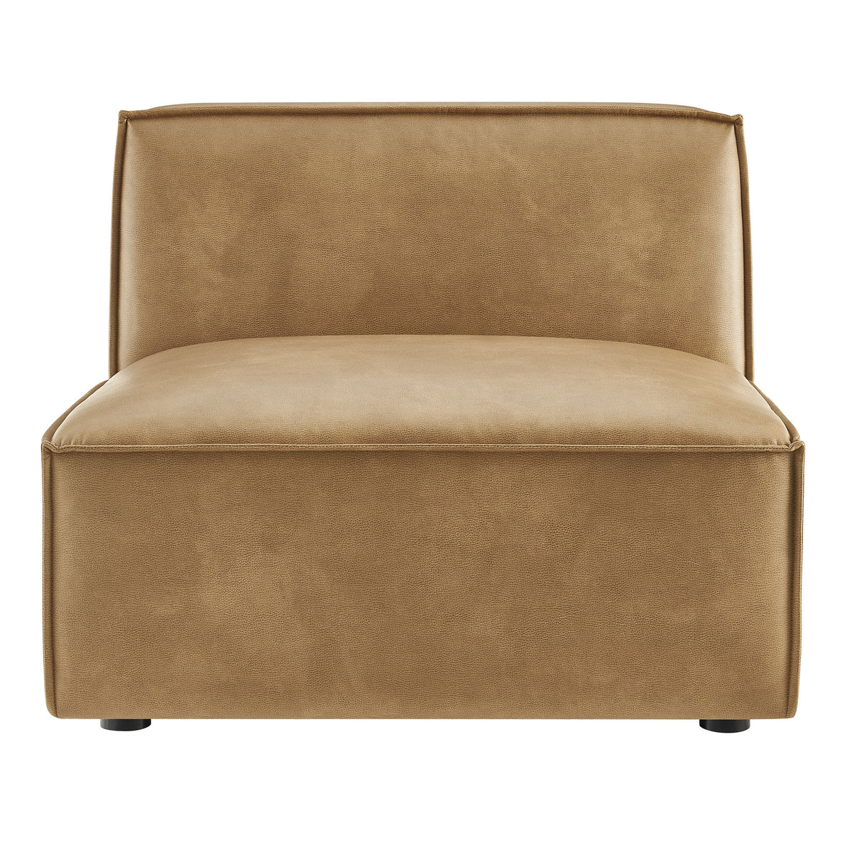 Restore Vegan Leather Armless Modular Chair - Toast