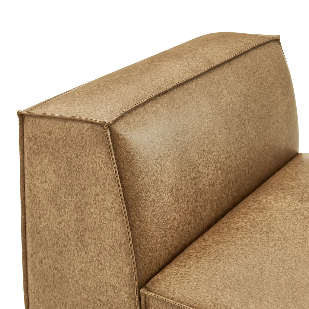 Restore Vegan Leather Armless Modular Chair - Toast