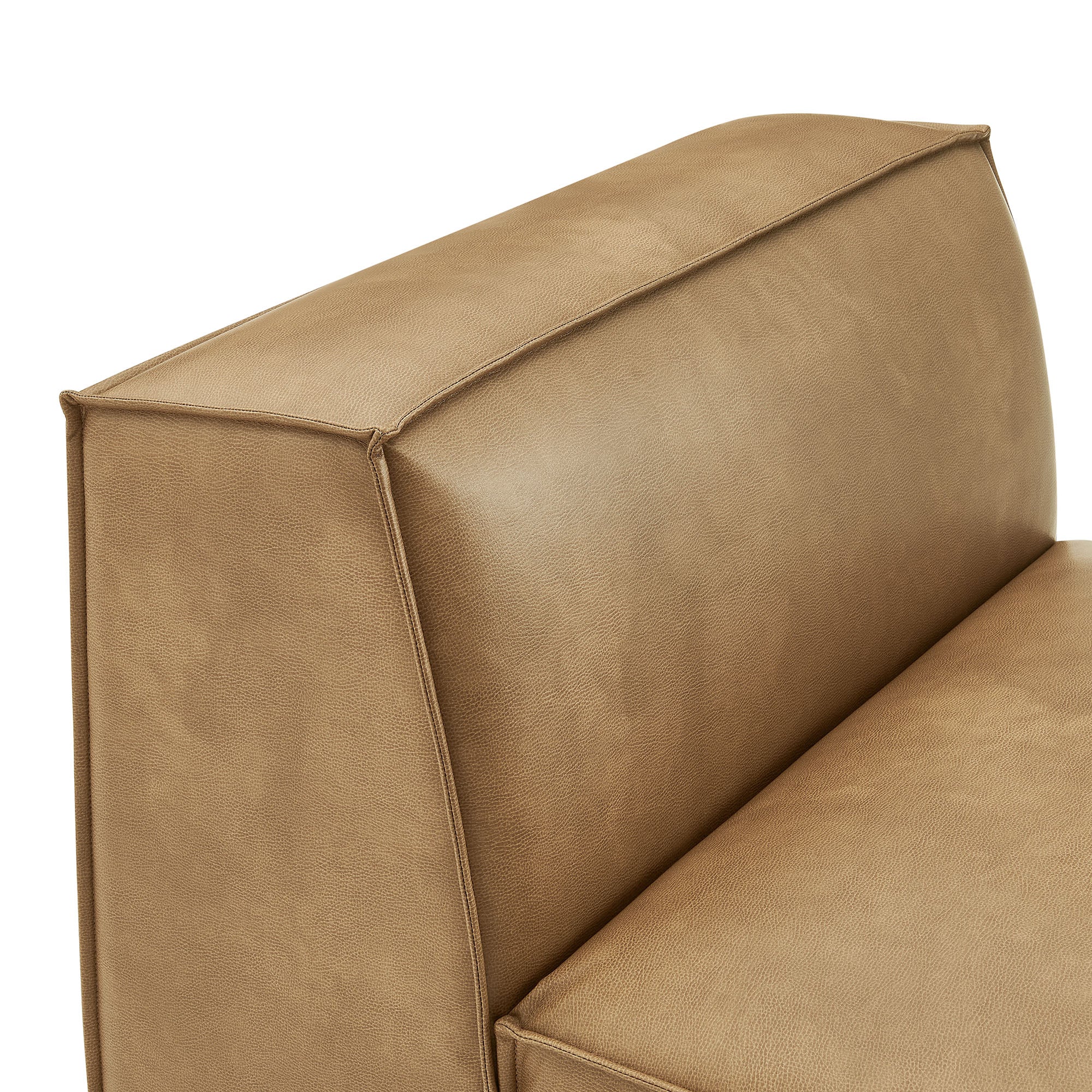 Restore Vegan Leather Armless Modular Chair - Toast