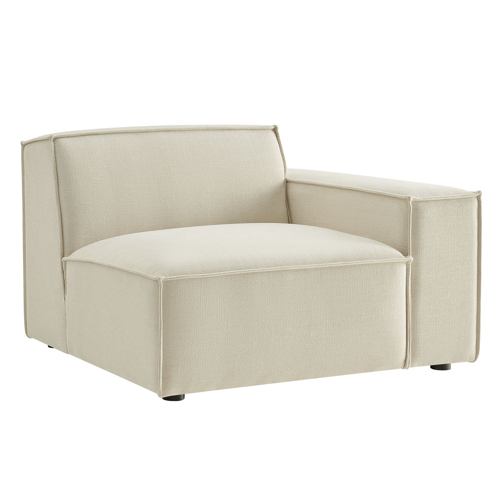 Restore Performance Fabric Upholstered Right-Facing Modular Lounge Chair - Ecru
