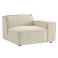 Restore Performance Fabric Upholstered Right-Facing Modular Lounge Chair - Ecru