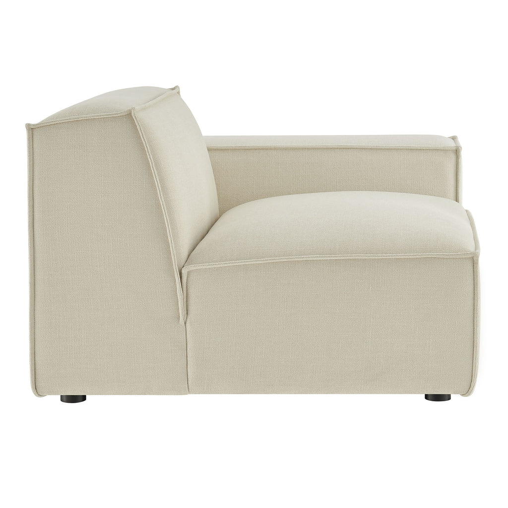 Restore Performance Fabric Upholstered Right-Facing Modular Lounge Chair - Ecru