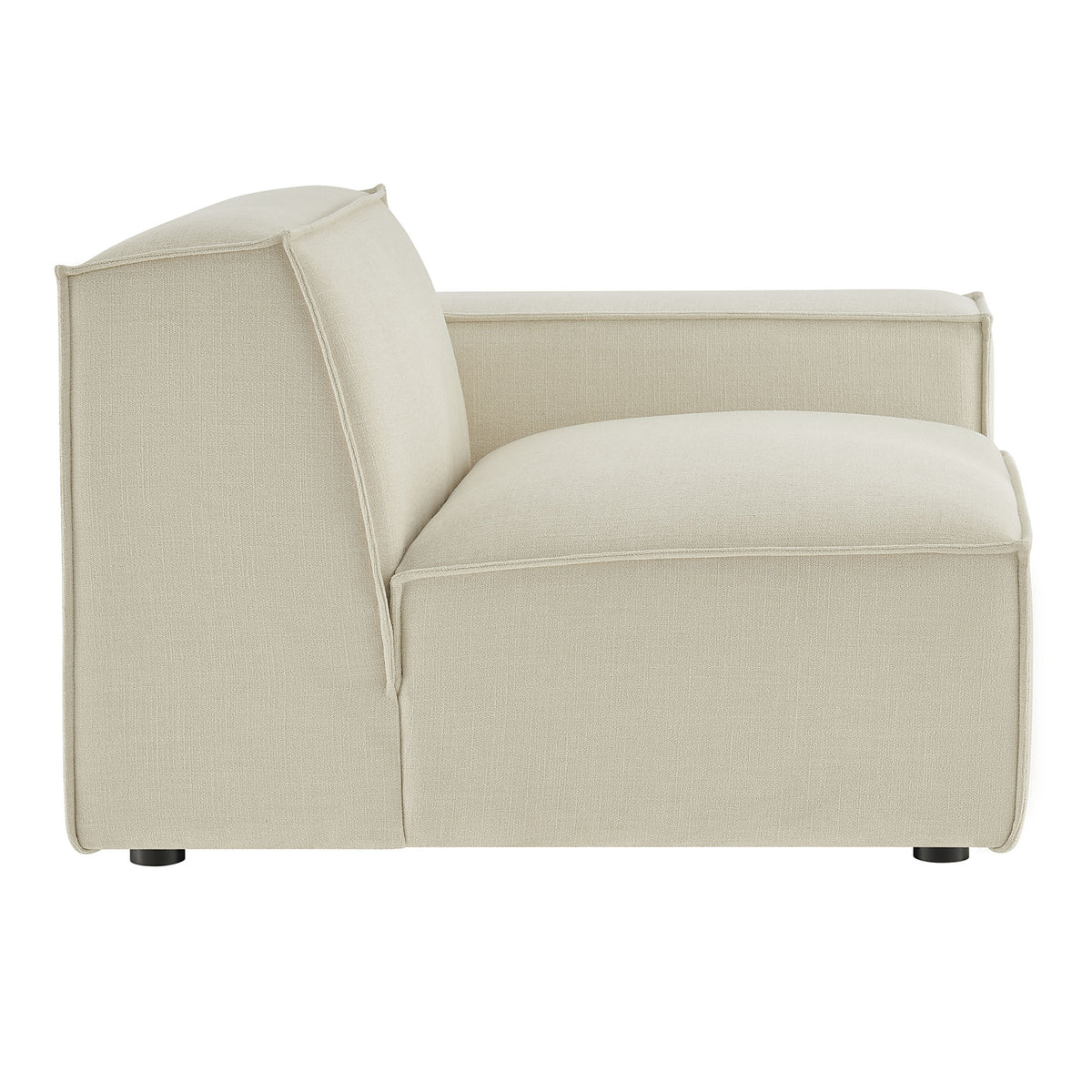 Restore Performance Fabric Upholstered Right-Facing Modular Lounge Chair - Ecru